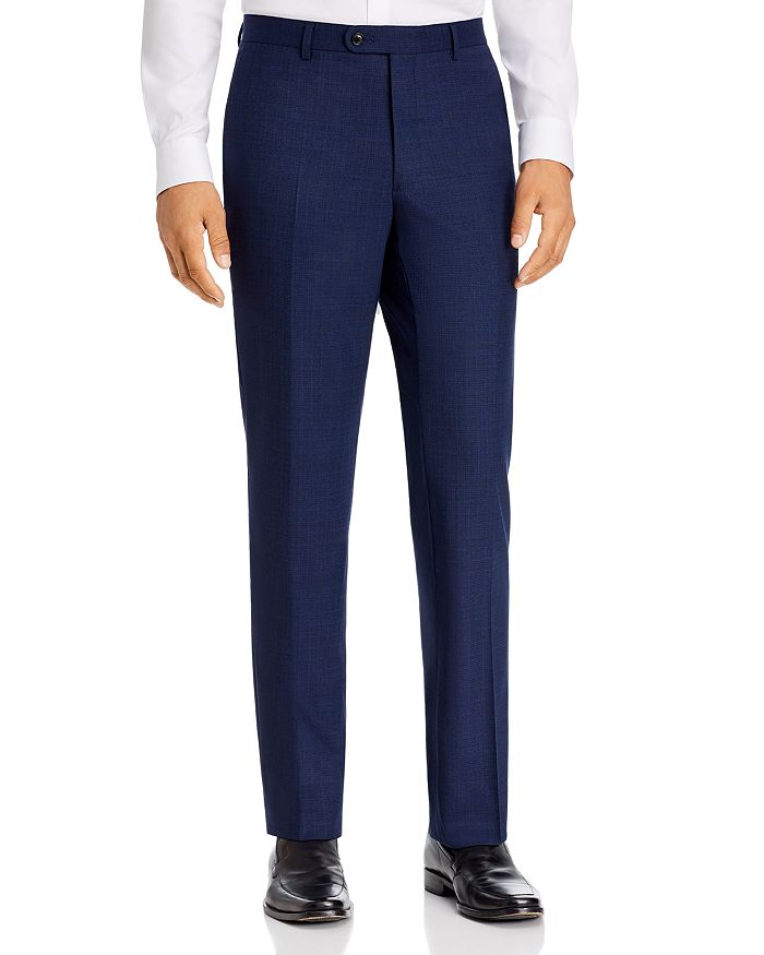 John Varvatos Melange Solid Slim Fit Suit Pants In Navy