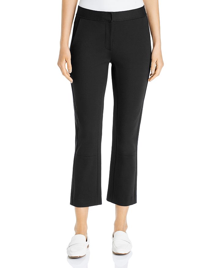 Tory Burch Ponte Kick-Flare Button-Accent Pants | Bloomingdale's