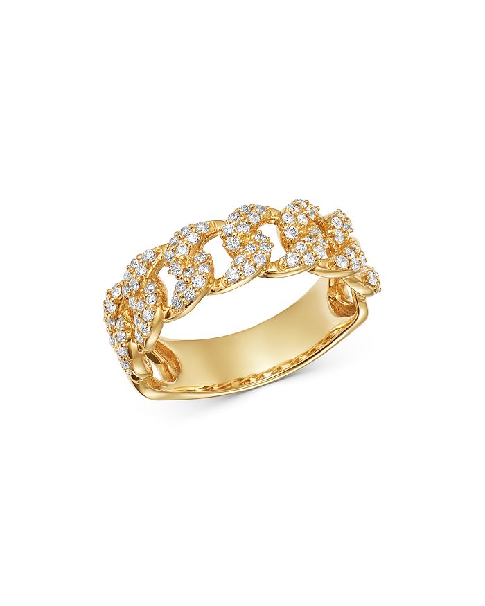 Moon & Meadow Diamond Chain Ring In 14k Yellow Gold, 0.51 Ct. T.w. - 100% Exclusive In White/gold