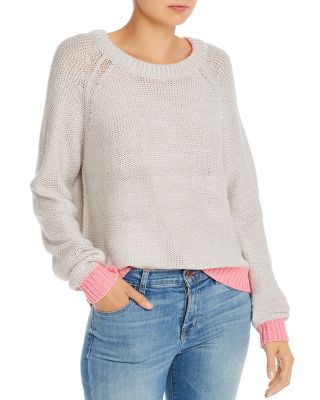 aqua color block sweater