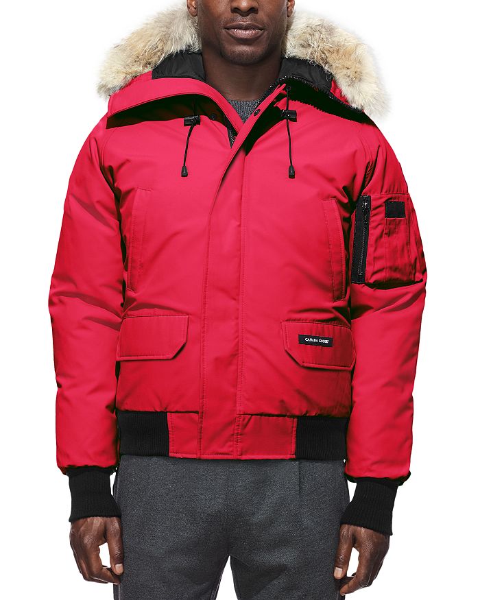 Canada Goose Red Down Chilliwack Bomber Jacket In Red