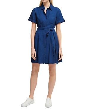 French Connection Leila Ixie Chambray Shirt Dress In Fresco Blue