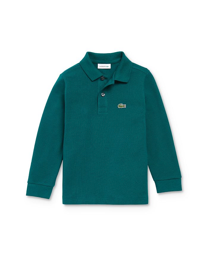 Lacoste Boys' Classic Pique Long-sleeve Polo - Little Kid, Big Kid In Green