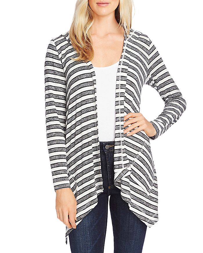 VINCE CAMUTO HOODED ASYMMETRIC OPEN-FRONT CARDIGAN,9059616
