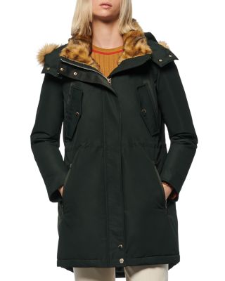 faux fur trim anorak