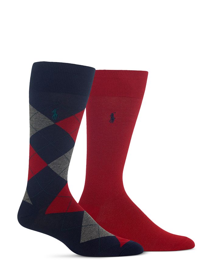 Polo Ralph Lauren Dress Socks - Pack Of 2 In Navy/hunter
