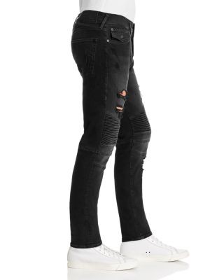 ROCCO MOTO SKINNY JEAN - 2SB Body Rinse Black | True Religion
