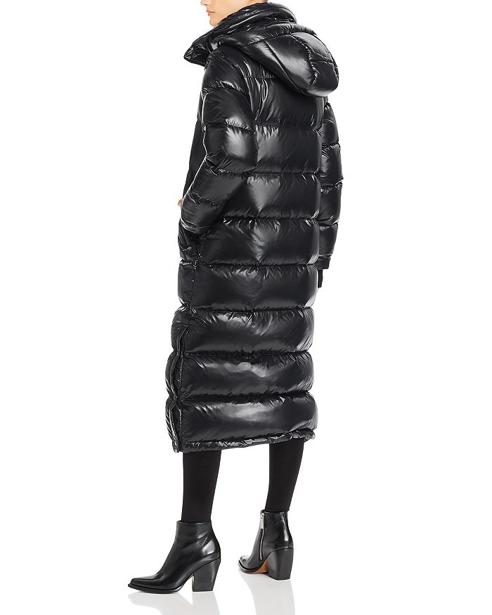AQUA Glossy Hooded Long Puffer Coat - 100% Exclusive