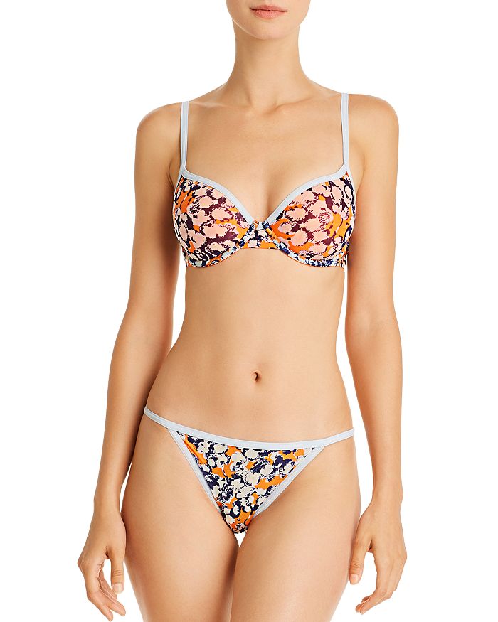 Calvin Klein Sheer Marquisette String Bikini In Popcorn Print Modesens 