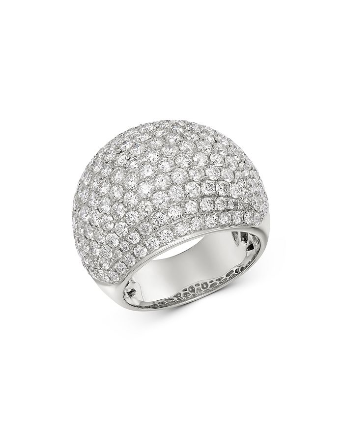 Bloomingdale's Pave Diamond Dome Ring In 14k White Gold, 4.50 Ct. T.w. - 100% Exclusive