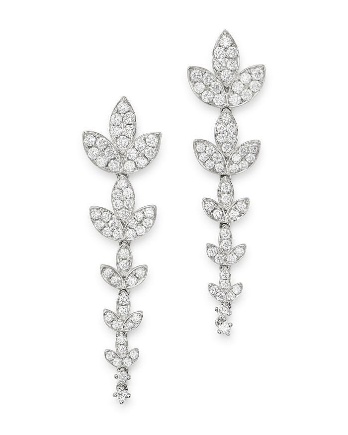 Bloomingdale's Diamond Petal Drop Earrings In 14k White Gold, 2.15 Ct. T.w. - 100% Exclusive