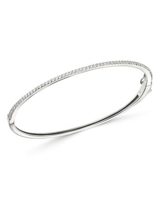 Bloomingdale's Micro-Pave Diamond Stacking Bangle in 14K White Gold, 0. ...
