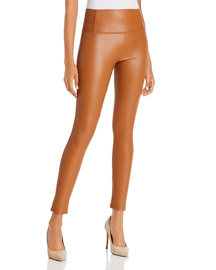 Bagatelle.nyc Bagatelle. Nyc High-rise Faux Leather Leggings In Cognac