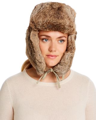 crown cap rabbit fur hat