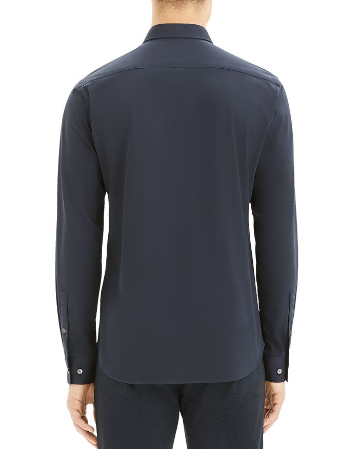 Shop Theory Sylvain Structure Knit Regular Fit Shirt In Eclipse