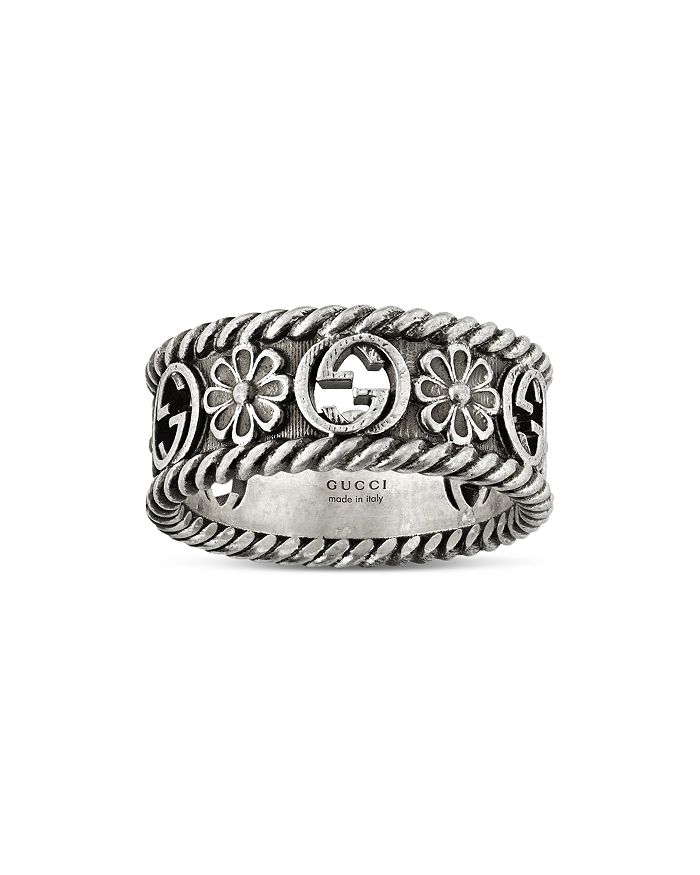 Sterling Silver Interlocking G Ring