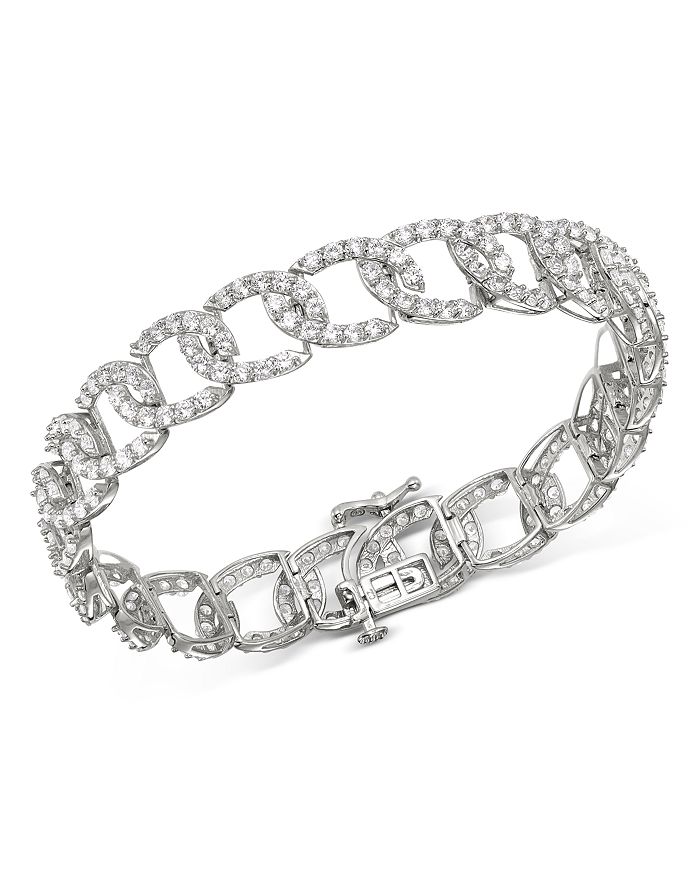 Bloomingdale's Diamond Link Bracelet In 14k White Gold, 10.0 Ct. T.w. - 100% Exclusive