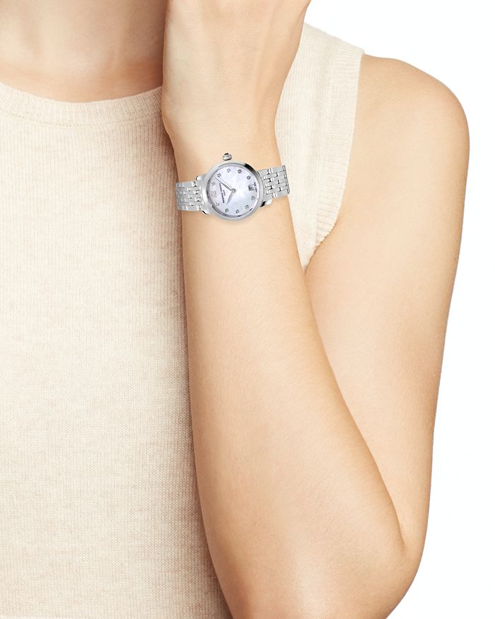Shop Frederique Constant Classic Quartz Watch, 30mm In White/silver