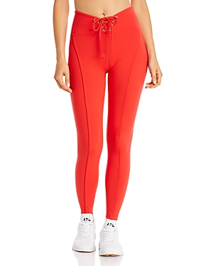 Year Of Ours Years Of Ours Football Lace-up Leggings In Red