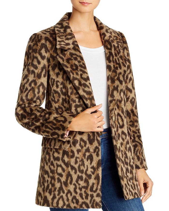 Rebecca Taylor Leopard Print Faux Fur Coat Bloomingdale s