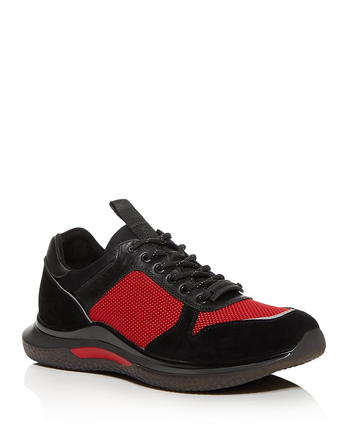 Karl Lagerfeld Men's Low-top Sneakers In Black/red