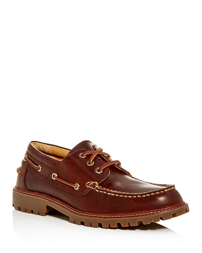SPERRY MEN'S AUTHENTIC ORIGINAL LUG THREE EYE LACE-UP BOAT SHOES,STS19703