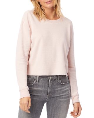 ALTERNATIVE - Cropped Waffle-Knit Tee