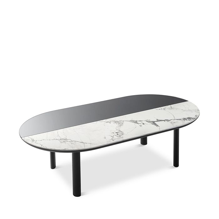 Calligaris Bam Oval Cocktail Table In Matte Black