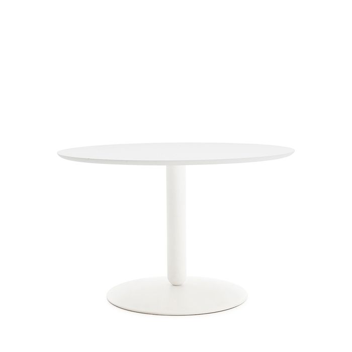 Shop Calligaris Balance Round Dining Table In Matte Optic White