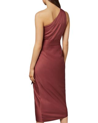 knee length dresses for ladies Light Blue One Shoulder Midi Dress – Gabi Swimwear
