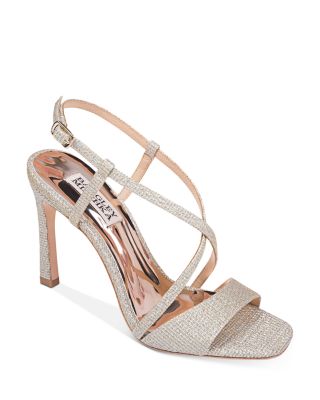 metallic high heel shoes