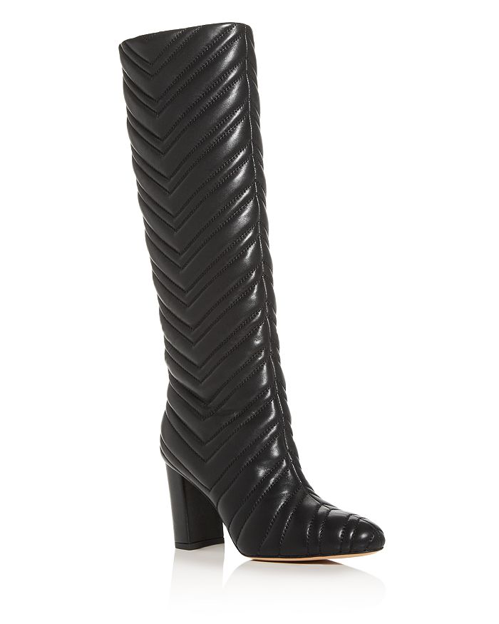 Marion Parke Women's Quilted Block-heel Boots In Black