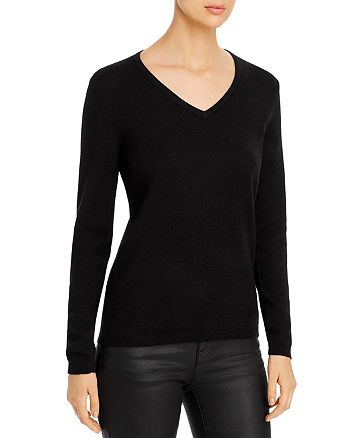 Donna Karan V-Neck Cashmere Sweater | Bloomingdale's