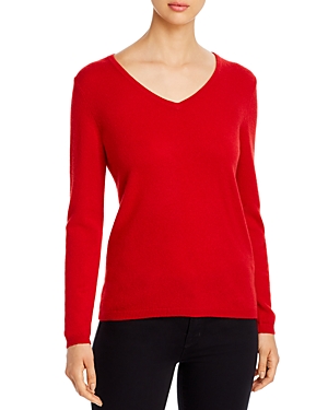 DONNA KARAN NEW YORK V-NECK CASHMERE SWEATER,D9GS4744