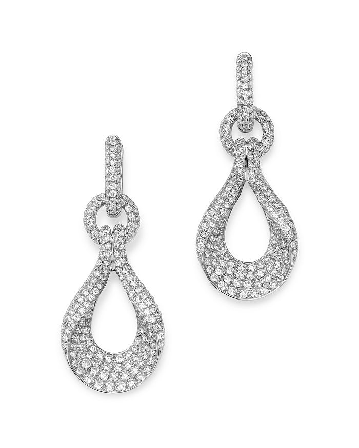 Bloomingdale's Pave Diamond Drop Earrings In 14k White Gold, 3.35 Ct. T.w. - 100% Exclusive