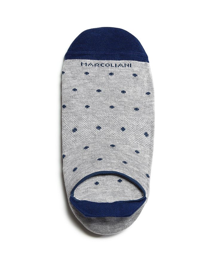 Shop Marcoliani Invsnkr Polka Dot No-show Socks In Gray