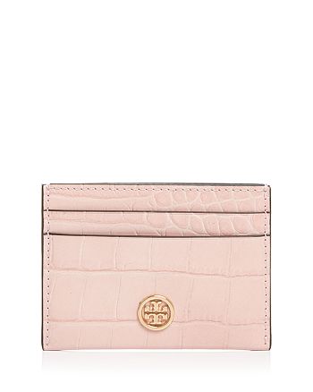 Tory Burch Robinson Embossed Leather Card Case | Bloomingdale's