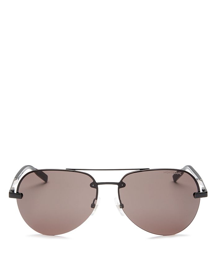 Montblanc Men's Brow Bar Aviator Sunglasses, 62mm | Bloomingdale's