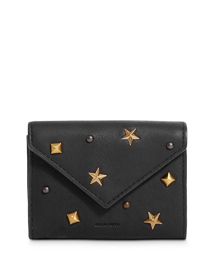 ALLSAINTS Mazzy Studded Small Leather Card Case Bloomingdale s
