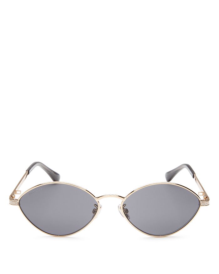 Jimmy Choo Sonnys Oval Stainless Steel Sunglasses W/ Chain In Antique ...