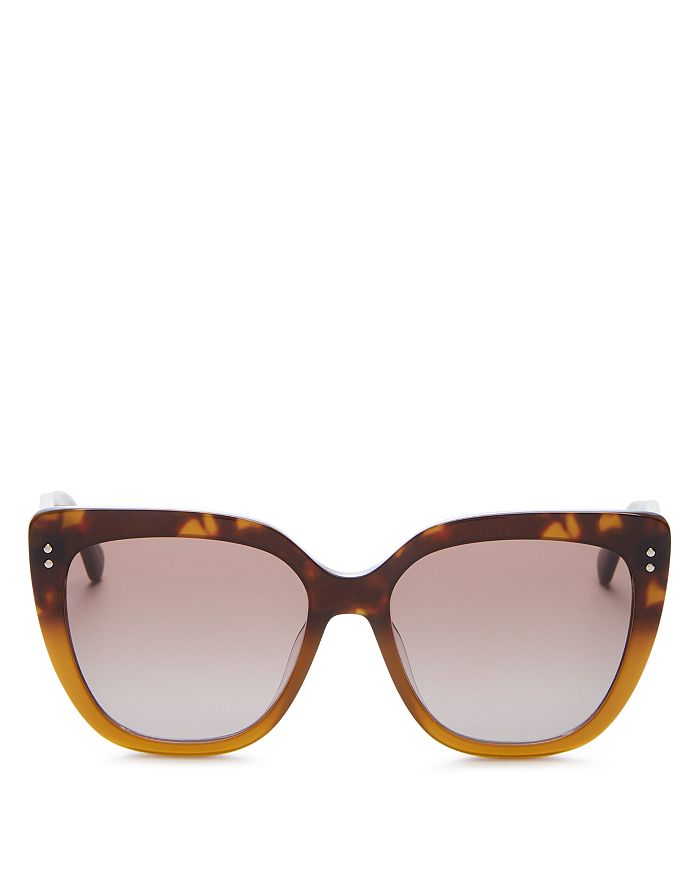 Kate Spade New York Women's Kiyanna Square Sunglasses, 55mm In Dark Havana/brown Gradient