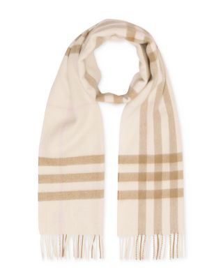 burberry white cashmere scarf