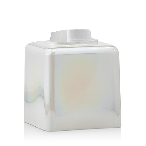 Labrazel Biella Opalescent Glass Tissue Cover In White Pearl