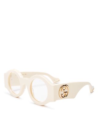 Gucci 47mm Round Sunglasses Round-frame sunglasses in yellow gold-toned metal | GUCCI® US main image 2