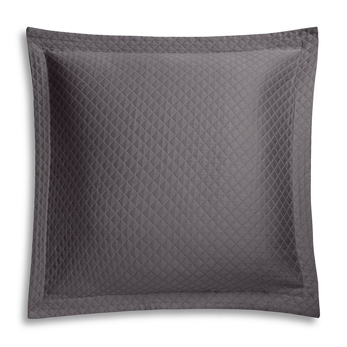 Matouk Nadia Quilted Euro Sham In Charcoal