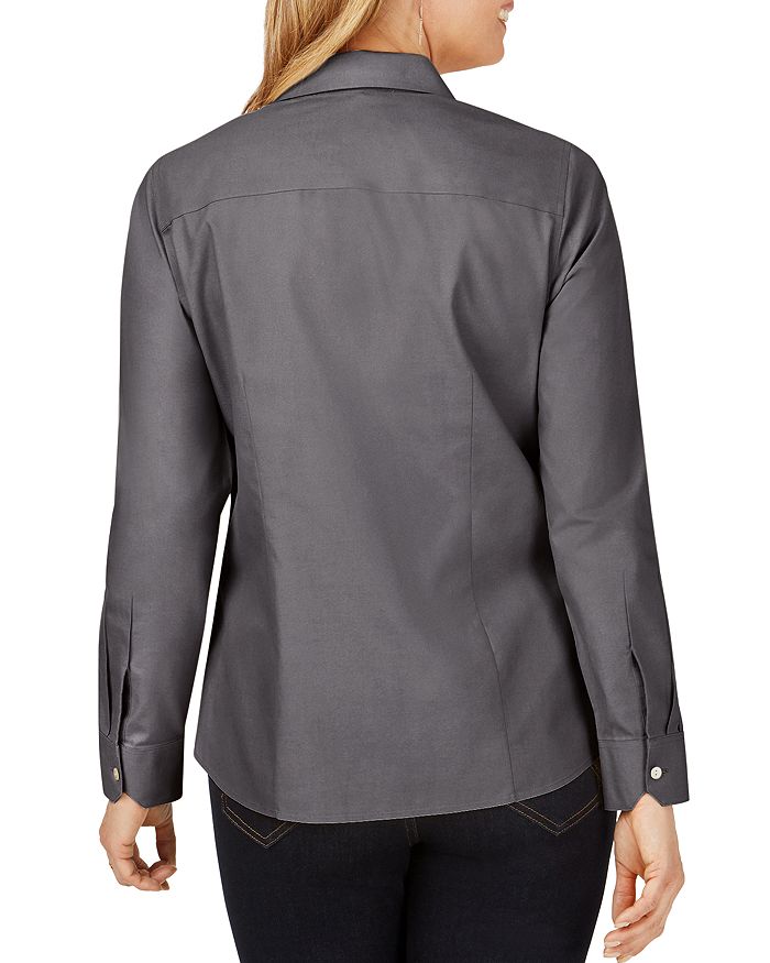 Foxcroft Dianna Non-iron Cotton Shirt In Charcoal