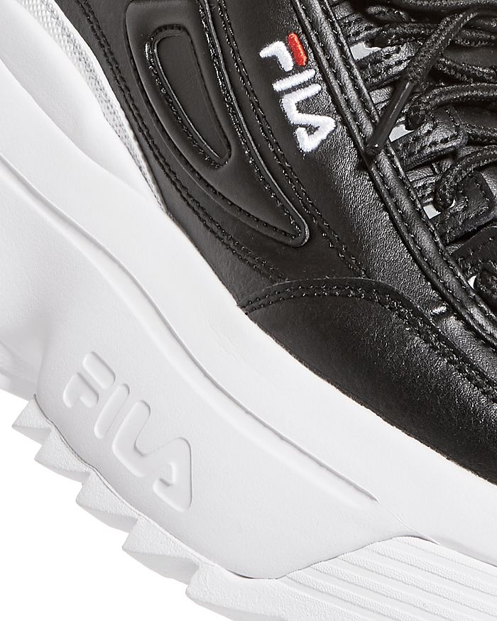 black fila disruptor wedge