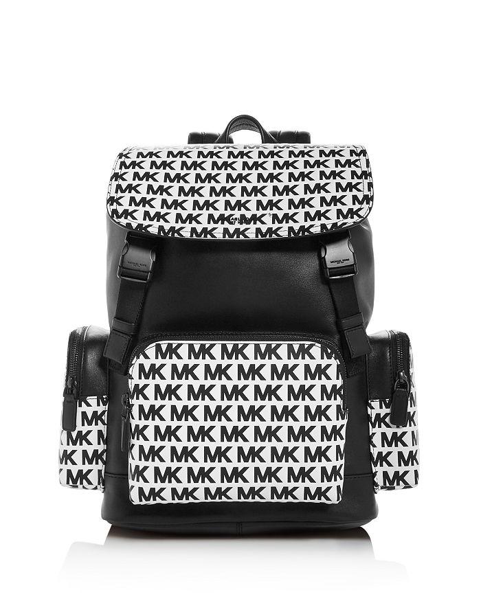 Michael Kors Henry Leather Backpack In Black
