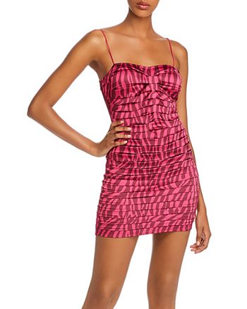 For Love Lemons Duran Pleated Zebra Print Mini Dress Bloomingdale S