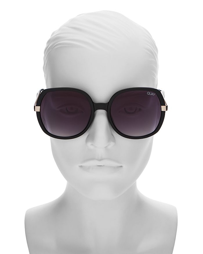 Quay X Chrissy Teigen Gold Dust Round Sunglasses, 55mm In ...